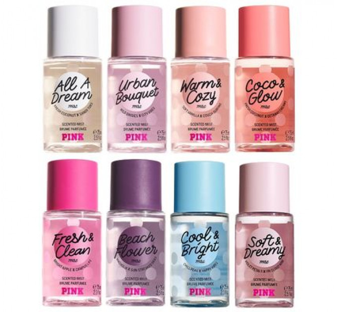 Набор парфюмированных спреев Victoria's Secret Pink Gift Set 4 Body Mist Spray, 4 шт. в наборе